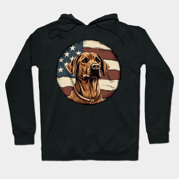 Patriotic Rhodesian Ridgeback Hoodie by NatashaCuteShop